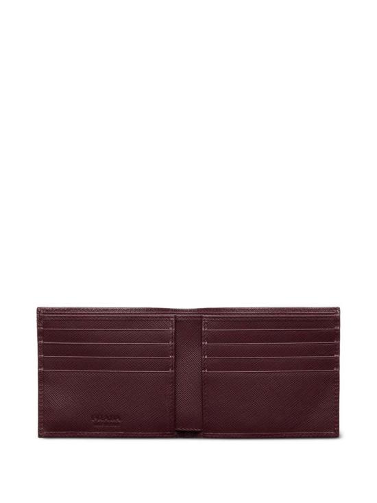 26SS 프라다 사피아노 레더 트라이앵글 로고 반지갑 2MO513QHHF0007 Dark Red - PRADA
