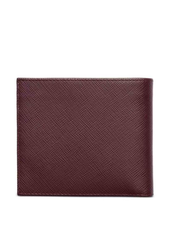 26SS 프라다 사피아노 레더 트라이앵글 로고 반지갑 2MO513QHHF0007 Dark Red - PRADA