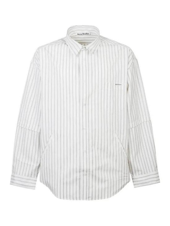 26SS 아크네 스튜디오 긴팔 셔츠 FNMNSHIR000952WHITEGREY Grey