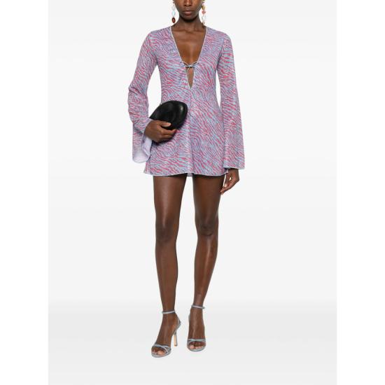 26FW 오세리 숏 원피스 TKF268 PRINTED LU COCRY BLUE PINK - OSÉREE