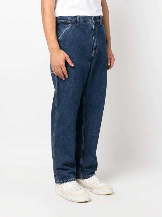 26SS 칼하트 스미스 데님 싱글 니 팬츠 I032024WASHED Blue - CARHARTT