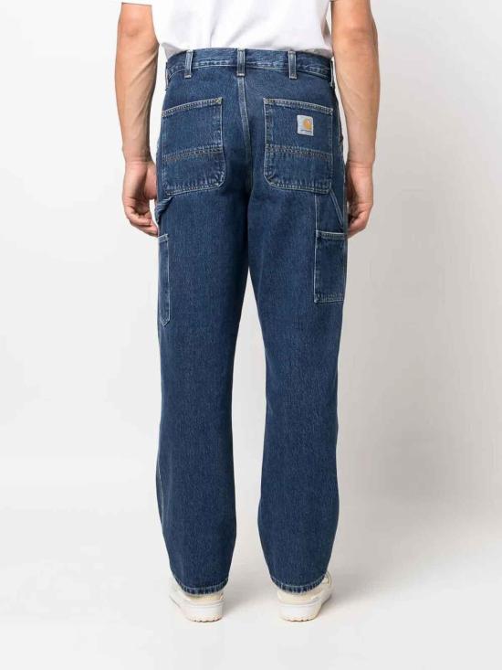 26SS 칼하트 스미스 데님 싱글 니 팬츠 I032024WASHED Blue - CARHARTT
