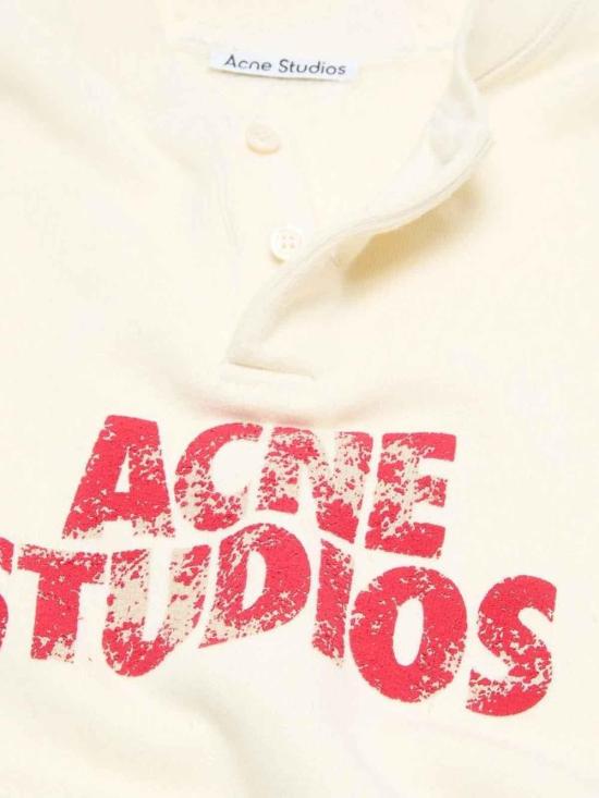 26SS 아크네 스튜디오 플리스 로고 스웨트셔츠 AI0181WHITE White - ACNE STUDIOS