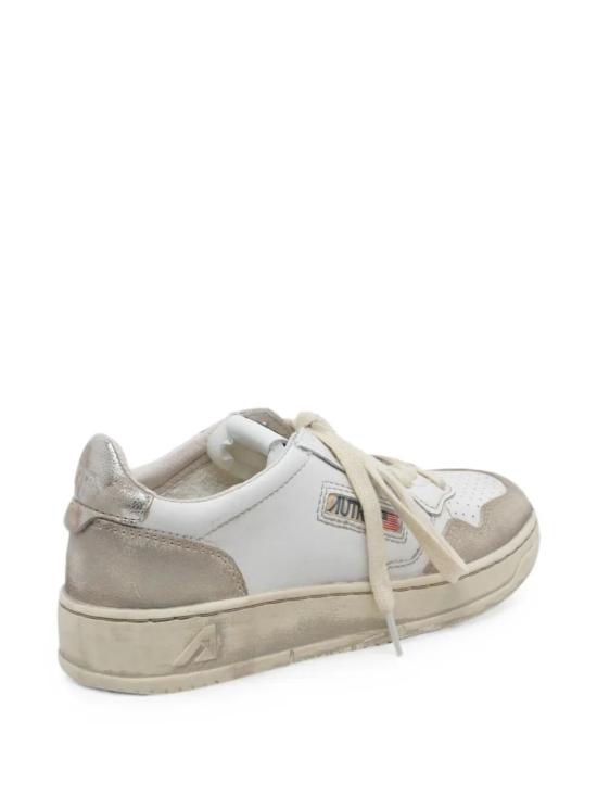 26FW 오트리 슈퍼 빈티지 메달리스트 로우 레더 스니커즈 AVLW LS75 LEAT SUEDE WHITE GOLD - AUTRY