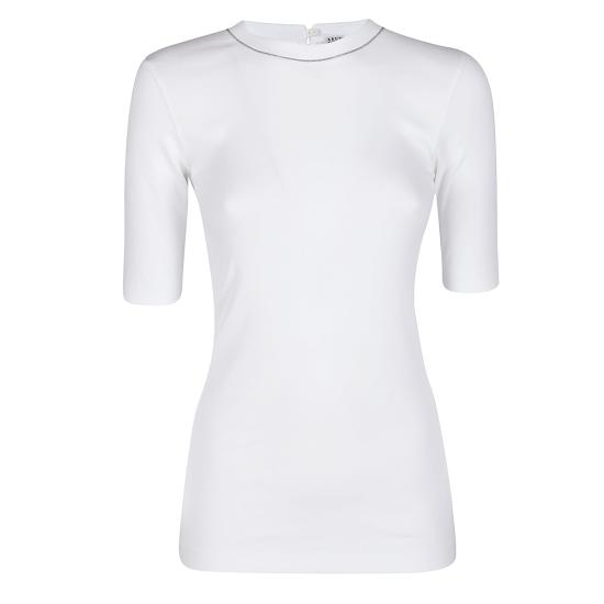 26FW 브루넬로 쿠치넬리 모닐리 장식 니트탑 M0TC8BJ310 C159 BIANCO