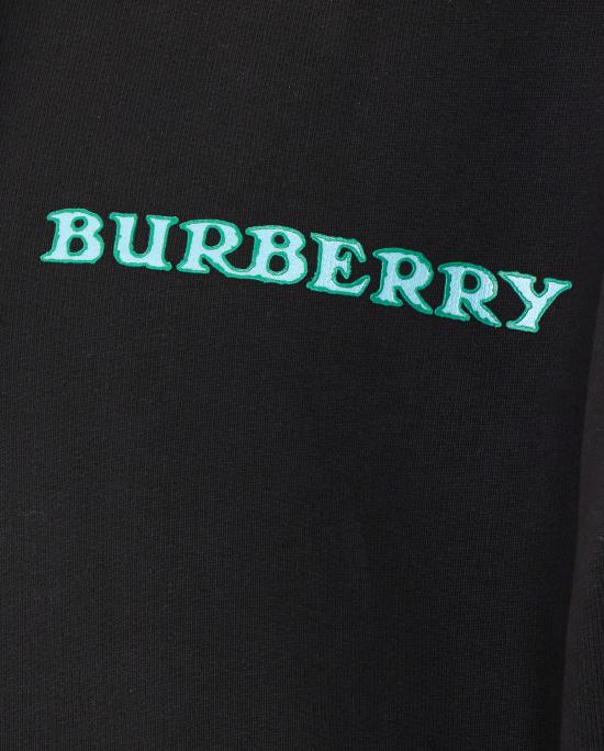 26FW 버버리 후드 티셔츠 8130258 A1189 Black - BURBERRY