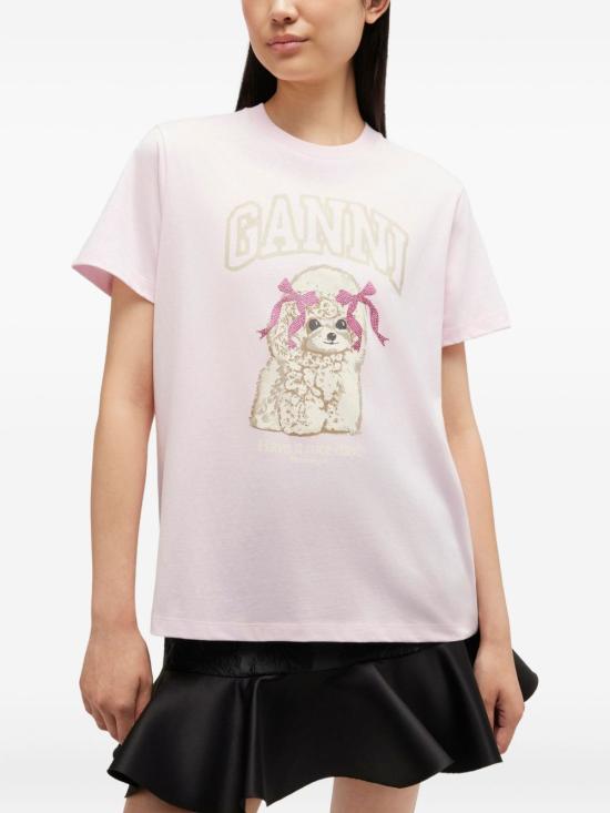 26FW 가니 푸들 티셔츠 A1050062 868 PINK - GANNI