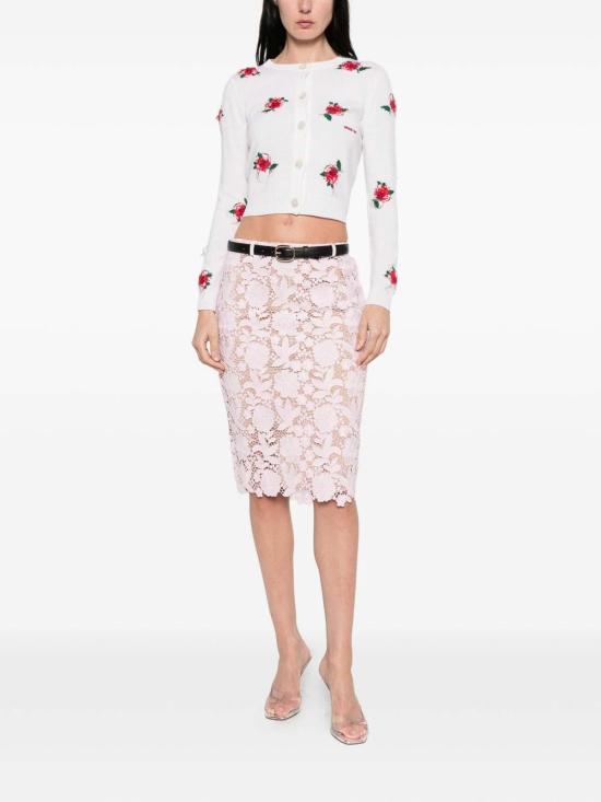 26SS 셀프 포트레이트 미디 스커트 SS26182MSKPNK White - SELF PORTRAIT