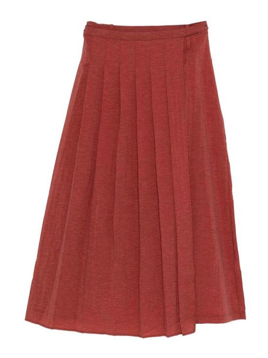 26SS YERSE 미디 스커트 44889LAIA063 Dark Red