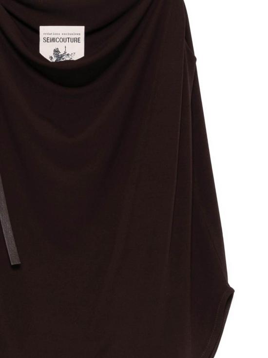 26SS 세미쿠튀르 민소매 티셔츠 S6SQ03T830 Brown - SEMI-COUTURE