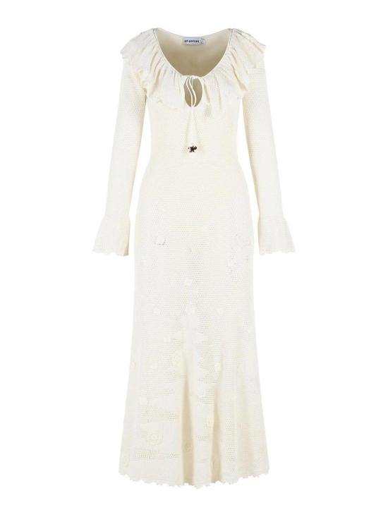 26SS 셀프 포트레이트 미디 스커트 AC26015MWWHITE White