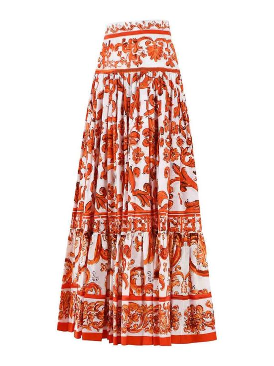 26FW 돌체앤가바나 롱 스커트 F4CX0TGDDRLS9000 Orange - DOLCE & GABBANA