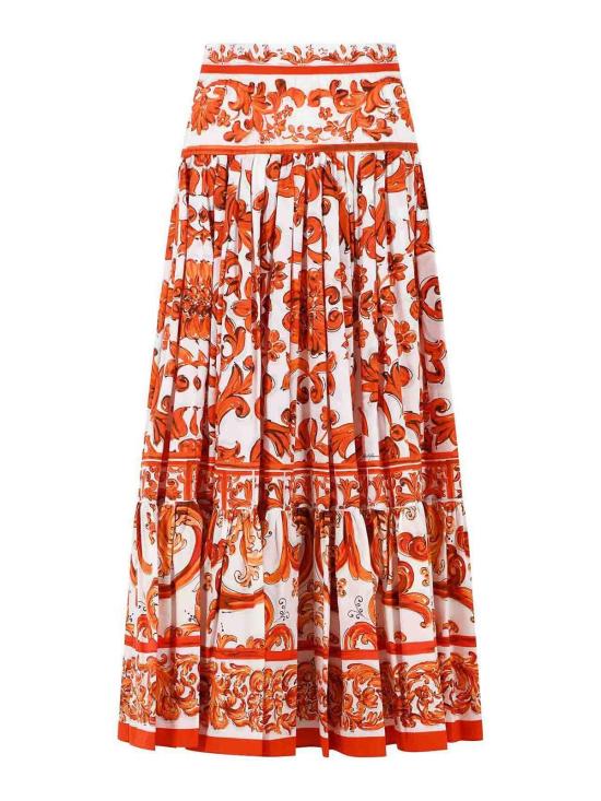 26FW 돌체앤가바나 롱 스커트 F4CX0TGDDRLS9000 Orange