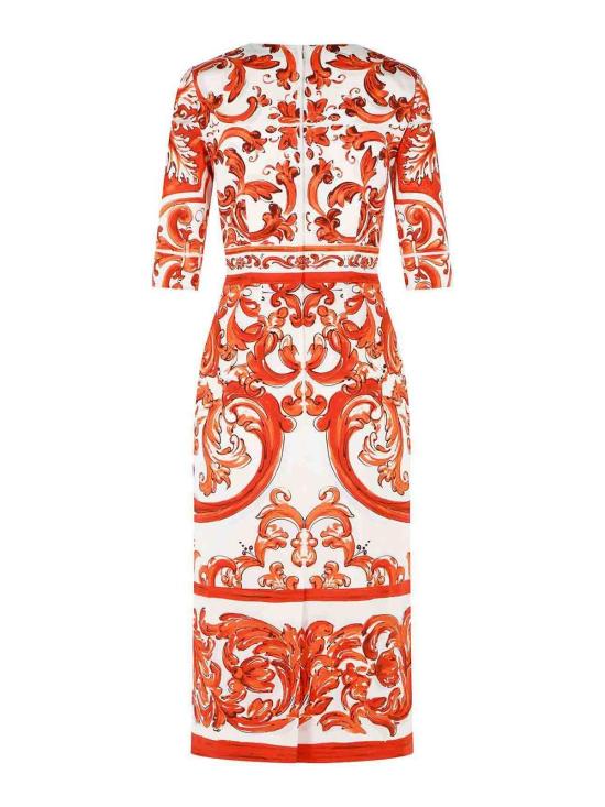 26FW 돌체앤가바나 미디 원피스 F6EAJTGDDRJS9000 Orange - DOLCE & GABBANA