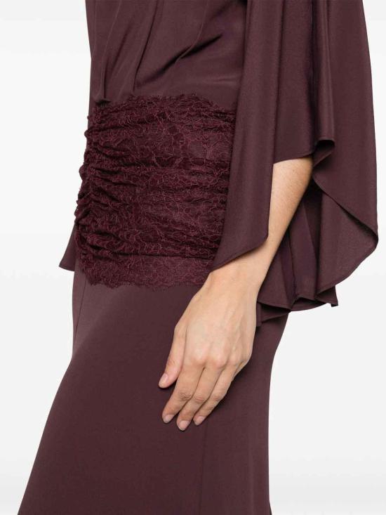 26SS 핑코 롱 원피스 106262A32YR57 Dark Red - PINKO