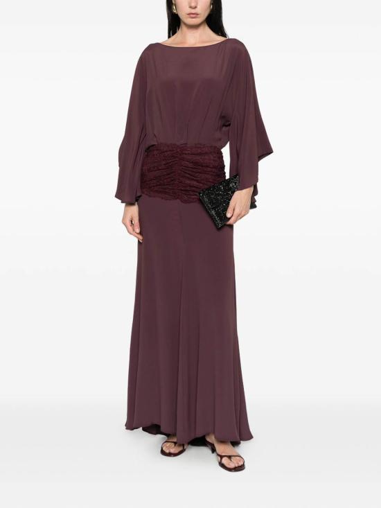 26SS 핑코 롱 원피스 106262A32YR57 Dark Red - PINKO