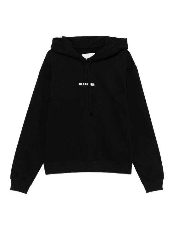 26SS 질샌더 후드 티셔츠 J22GU0149J20128001 Black
