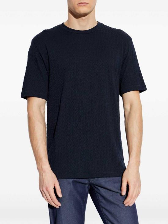 26SS 조르지오 아르마니 반팔 티셔츠 GM003152AF24799U8139 Blue - GIORGIO ARMANI