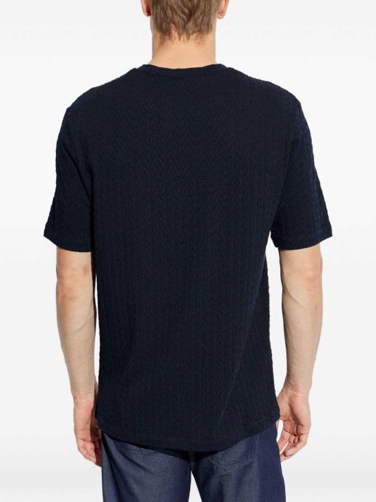 26SS 조르지오 아르마니 반팔 티셔츠 GM003152AF24799U8139 Blue - GIORGIO ARMANI
