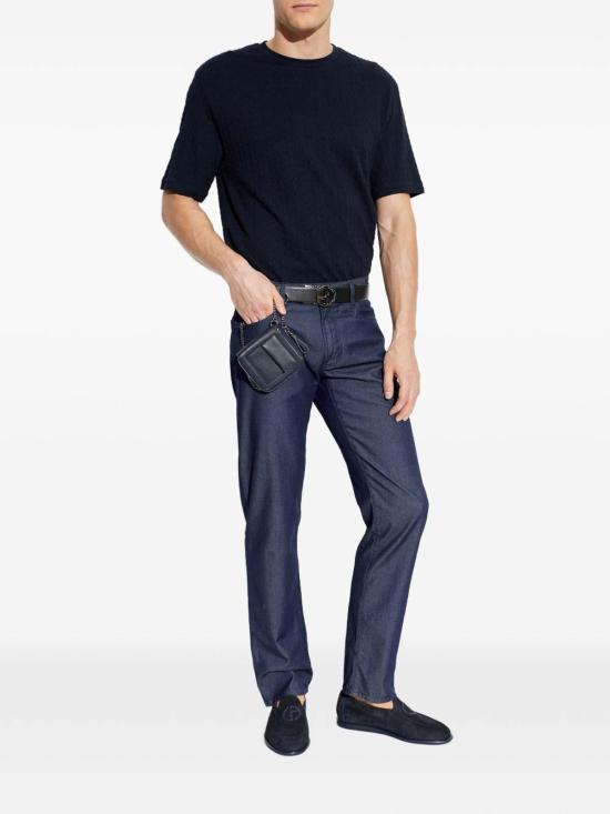 26SS 조르지오 아르마니 반팔 티셔츠 GM003152AF24799U8139 Blue - GIORGIO ARMANI