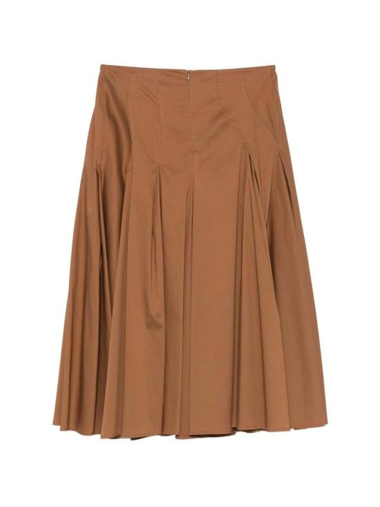 26SS 세미쿠튀르 미디 스커트 S6SK34SAT891 Brown - SEMI-COUTURE