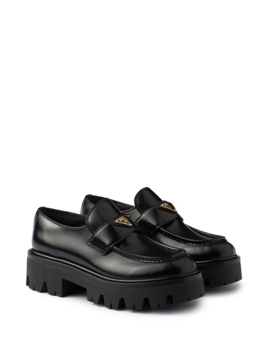  프라다 브러쉬드 레더 로퍼 브러쉬드 레더 로퍼 1D185O 055 Black - PRADA