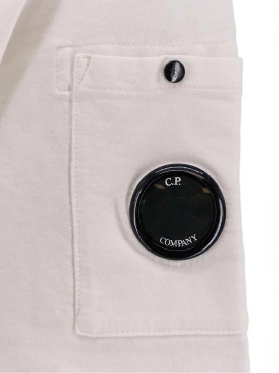26SS 씨피 컴퍼니 라이트 플리스 숏슬리브 스웨트셔츠 20CMSS034A002246G103 White - C.P. COMPANY