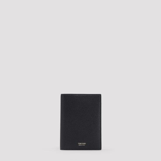 26FW 톰포드 그레인 레더 폴딩 카드 홀더 Y0274 LCL158G NAA BLACK