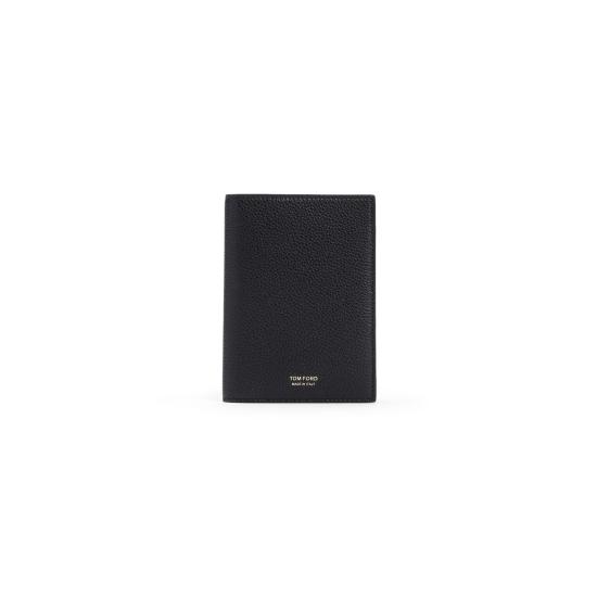 26FW 톰포드 그레인 레더 폴딩 카드 홀더 Y0274 LCL158G NAA BLACK - TOMFORD