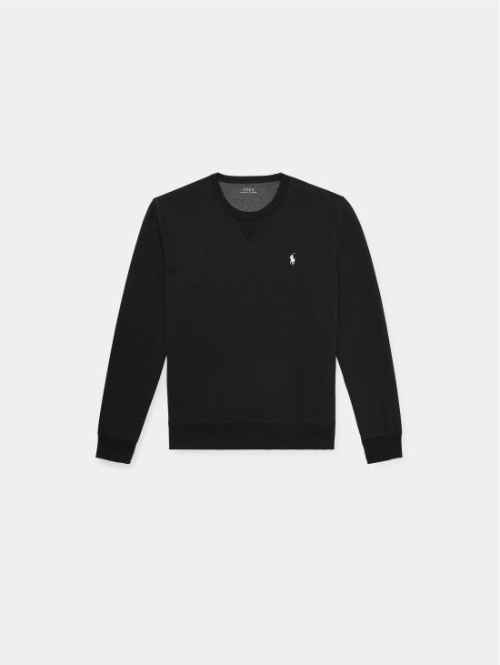 26FW 랄프 로렌 긴팔 티셔츠 Felpa in Maglia Doppia Nero - RALPH LAUREN
