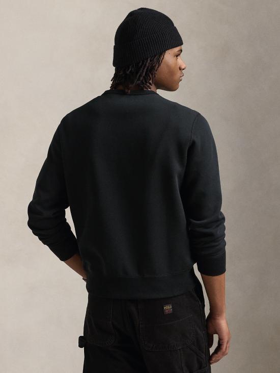 26FW 랄프 로렌 긴팔 티셔츠 Felpa in Maglia Doppia Nero - RALPH LAUREN