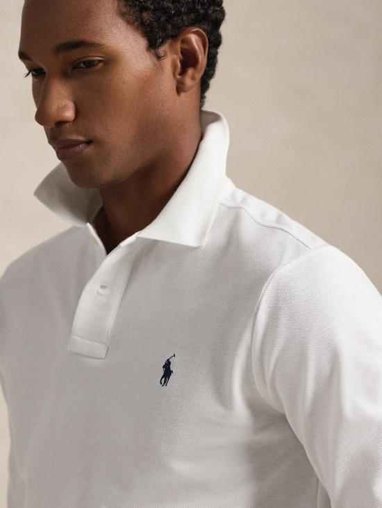 26FW 랄프 로렌 폴로 티셔츠 폴로 마니카 룽가 커스텀 슬림핏 비앙카 - RALPH LAUREN