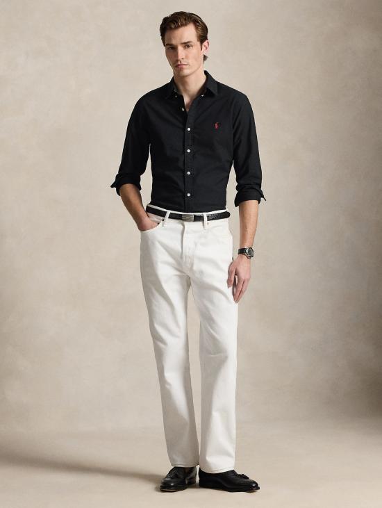 26FW 랄프 로렌 긴팔 셔츠 카미시아 옥스포드 슬림핏 네로 - RALPH LAUREN