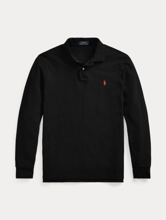 26FW 랄프 로렌 폴로 티셔츠 폴로 마니카 룽가 커스텀 슬림핏 Nero - RALPH LAUREN