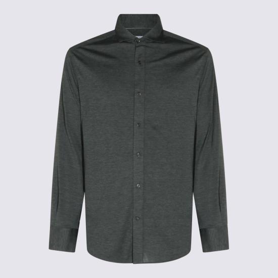 26FW 브루넬로 쿠치넬리 스프레드 칼라 경량 저지 셔츠 MH8366686 C572 - BRUNELLO CUCINELLI