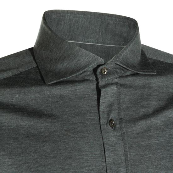 26FW 브루넬로 쿠치넬리 스프레드 칼라 경량 저지 셔츠 MH8366686 C572 - BRUNELLO CUCINELLI