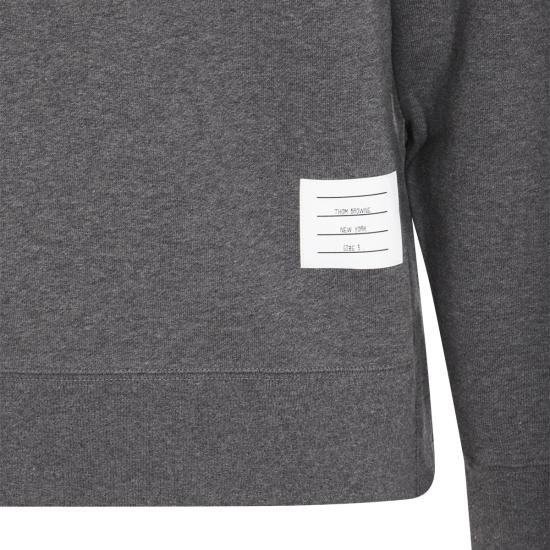 26FW 톰브라운 로고 패치 엔지니어드 4바 스웨트셔츠 MJT021H 00535025 DARK GREY - THOM BROWNE
