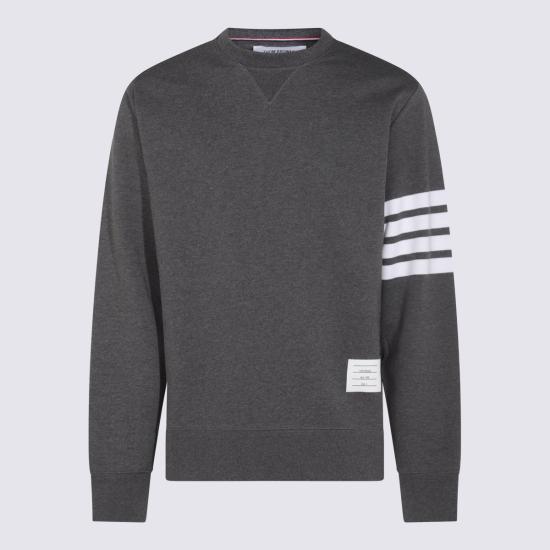 26FW 톰브라운 로고 패치 엔지니어드 4바 스웨트셔츠 MJT021H 00535025 DARK GREY - THOM BROWNE