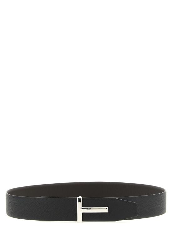 26FW 톰포드 그레인 레더 T 아이콘 벨트 40mm TB178LCL236SENB - TOMFORD