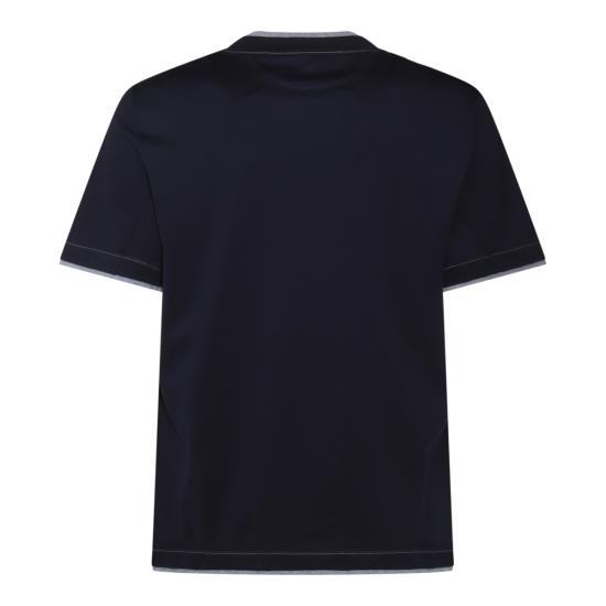 26FW 브루넬로 쿠치넬리 레이어링 코튼 저지 크루넥 티셔츠 M0B137451G CB422 NAVY - BRUNELLO CUCINELLI