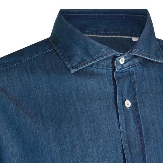 26FW 브루넬로 쿠치넬리 데님 셔츠 MR6830627 C003 INDIGO - BRUNELLO CUCINELLI