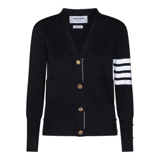 26FW 톰브라운 파인 메리노 울 4바 클래식 V넥 가디건 FKC207A 00014415 NAVY