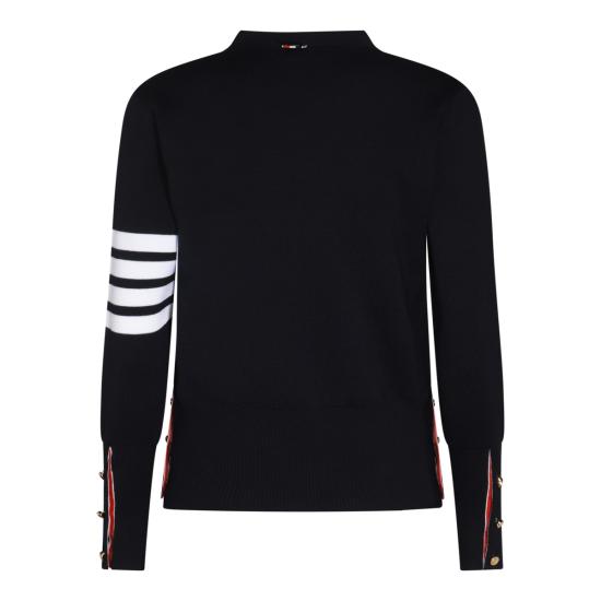 26FW 톰브라운 파인 메리노 울 4바 클래식 V넥 가디건 FKC207A 00014415 NAVY - THOM BROWNE