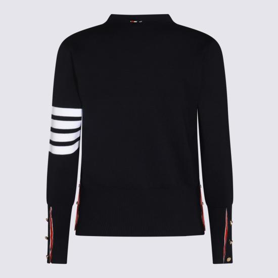 26FW 톰브라운 파인 메리노 울 4바 클래식 V넥 가디건 FKC207A 00014415 NAVY - THOM BROWNE