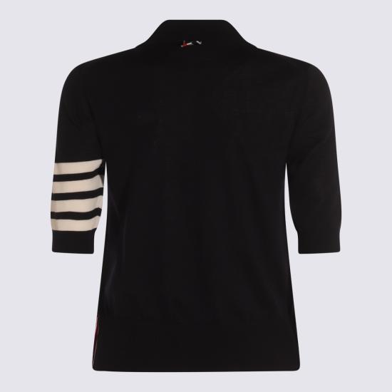 26FW 톰브라운 울 4바 릴렉스드 폴로 니트 FKP053A Y1014415 NAVY - THOM BROWNE