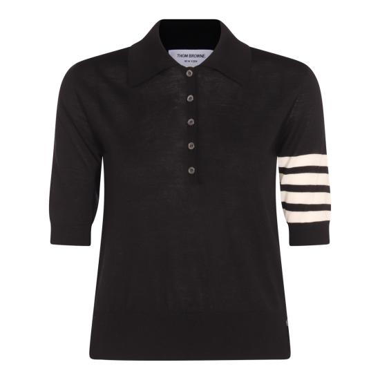 26FW 톰브라운 울 4바 릴렉스드 폴로 니트 FKP053A Y1014415 NAVY