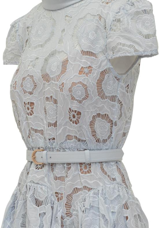 26SS 셀프 포트레이트 롱 원피스 RS26167MBBLBLUE WHITE - SELF PORTRAIT