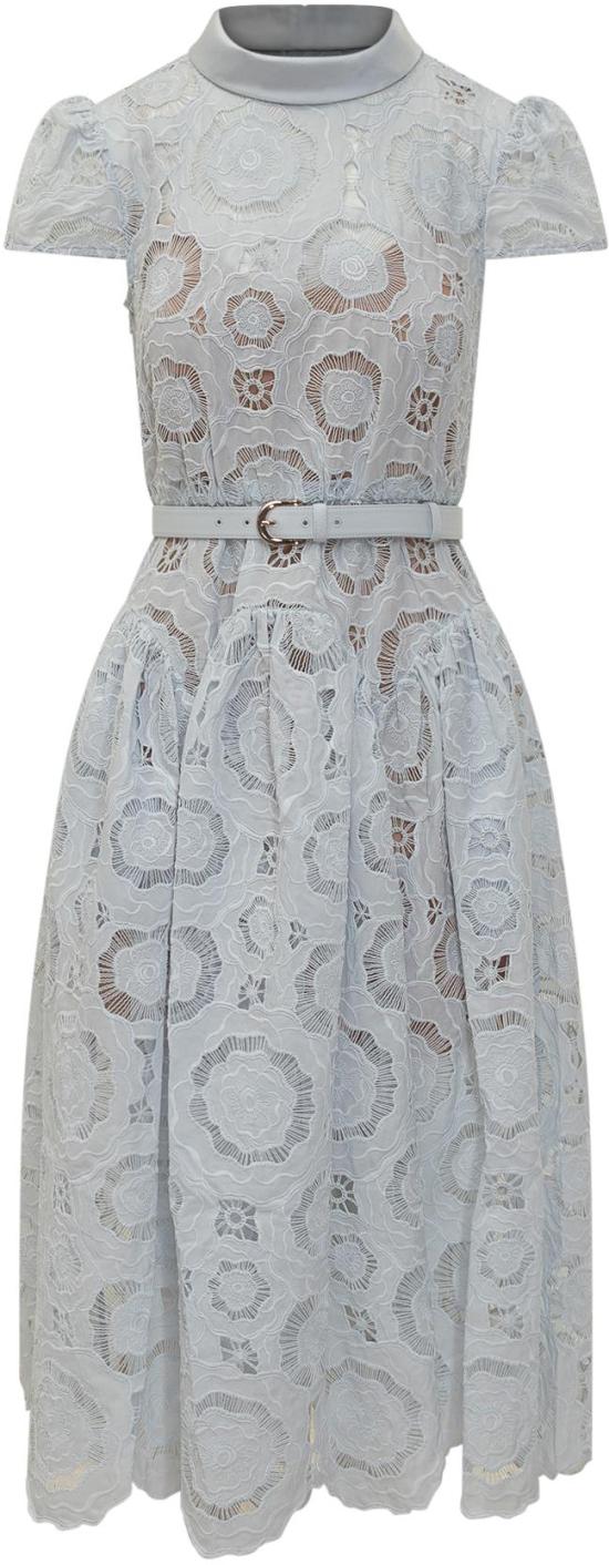 26SS 셀프 포트레이트 롱 원피스 RS26167MBBLBLUE WHITE