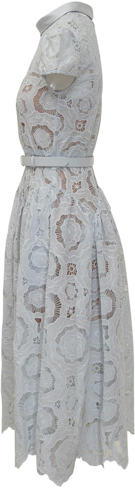 26SS 셀프 포트레이트 롱 원피스 RS26167MBBLBLUE WHITE - SELF PORTRAIT