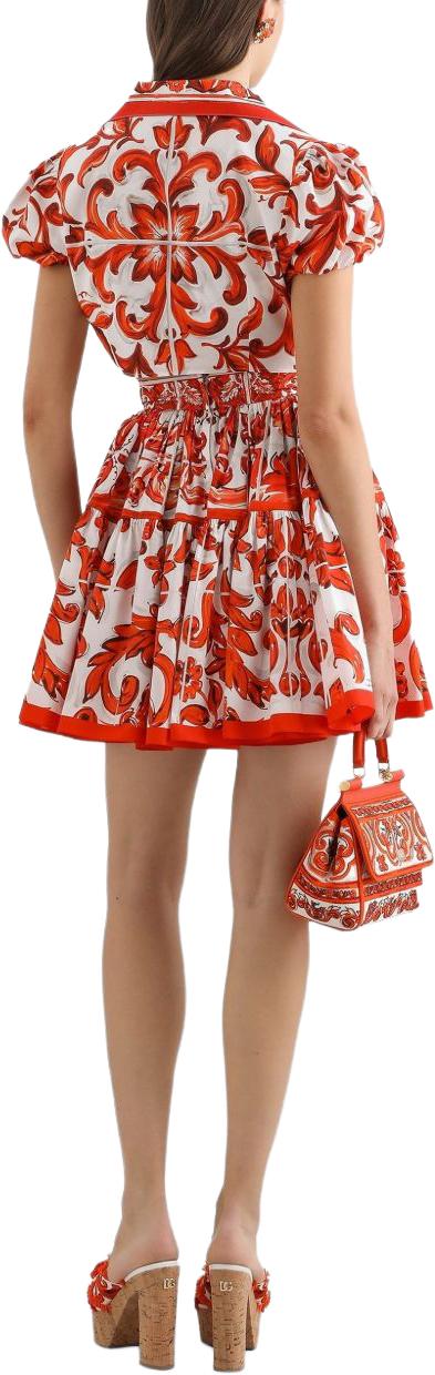 26FW 돌체앤가바나 숏 스커트 F4CB1TGDDRLS9000 ORANGE - DOLCE & GABBANA